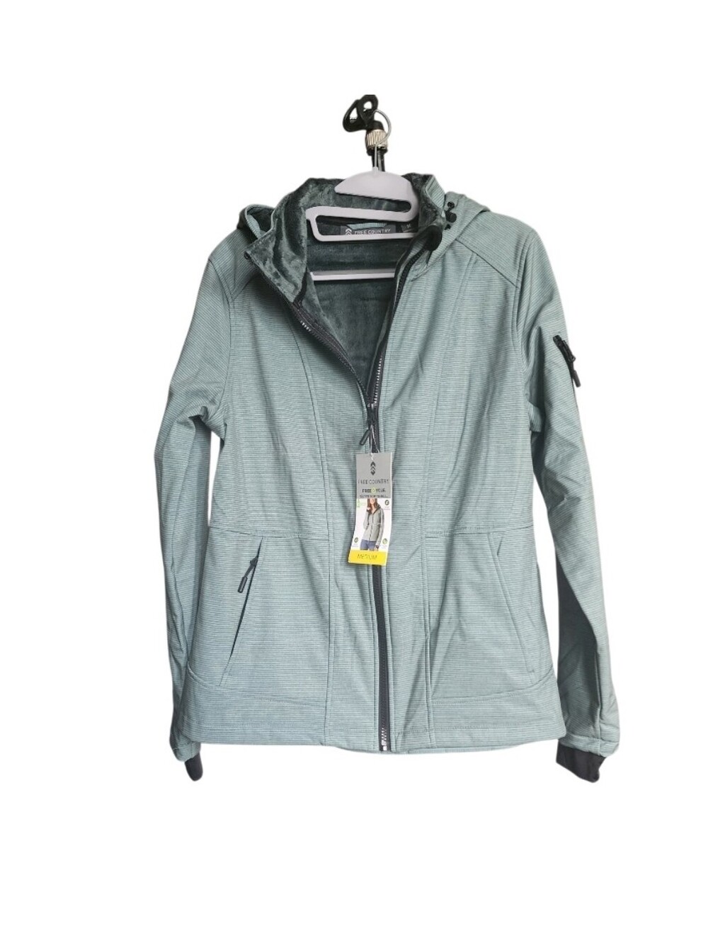 Women's Hooded Softshell Jacket - Sage Green